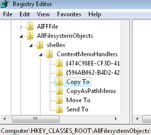 AllFileSystemObjects Registry tweak: Copy To
