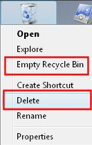 Vista Deleting the Recycle Bin Problem
