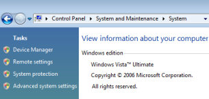 Windows Vista - New System Icon menus