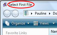 Windiff - Select First File