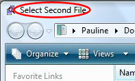 Windiff - Select Second File