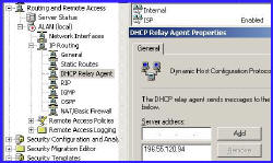 DHCP Relay Agent Configuraton Routing and Remote Access