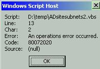 Code 80072020 