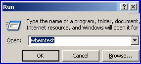 Run WBEMTEST WMI