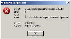WSH Code: 80005000 Error VBScript