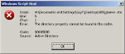 Code 8000500D error