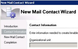 Exchange 2010 PowerShell New-Mailcontact- Create Mail Contact