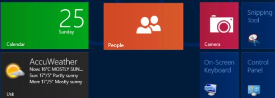 Create a Column for Metro Tiles