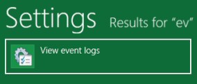 Windows 8 Event Viewer Settings